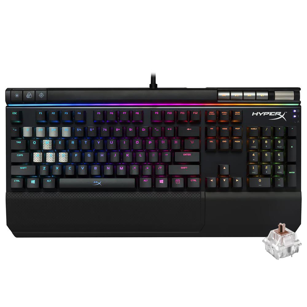 Teclado Gamer Mecânico Hyperx Alloy Elite USB / RGB / Inglês - Preto (HX-KB2BR2-US/R2)