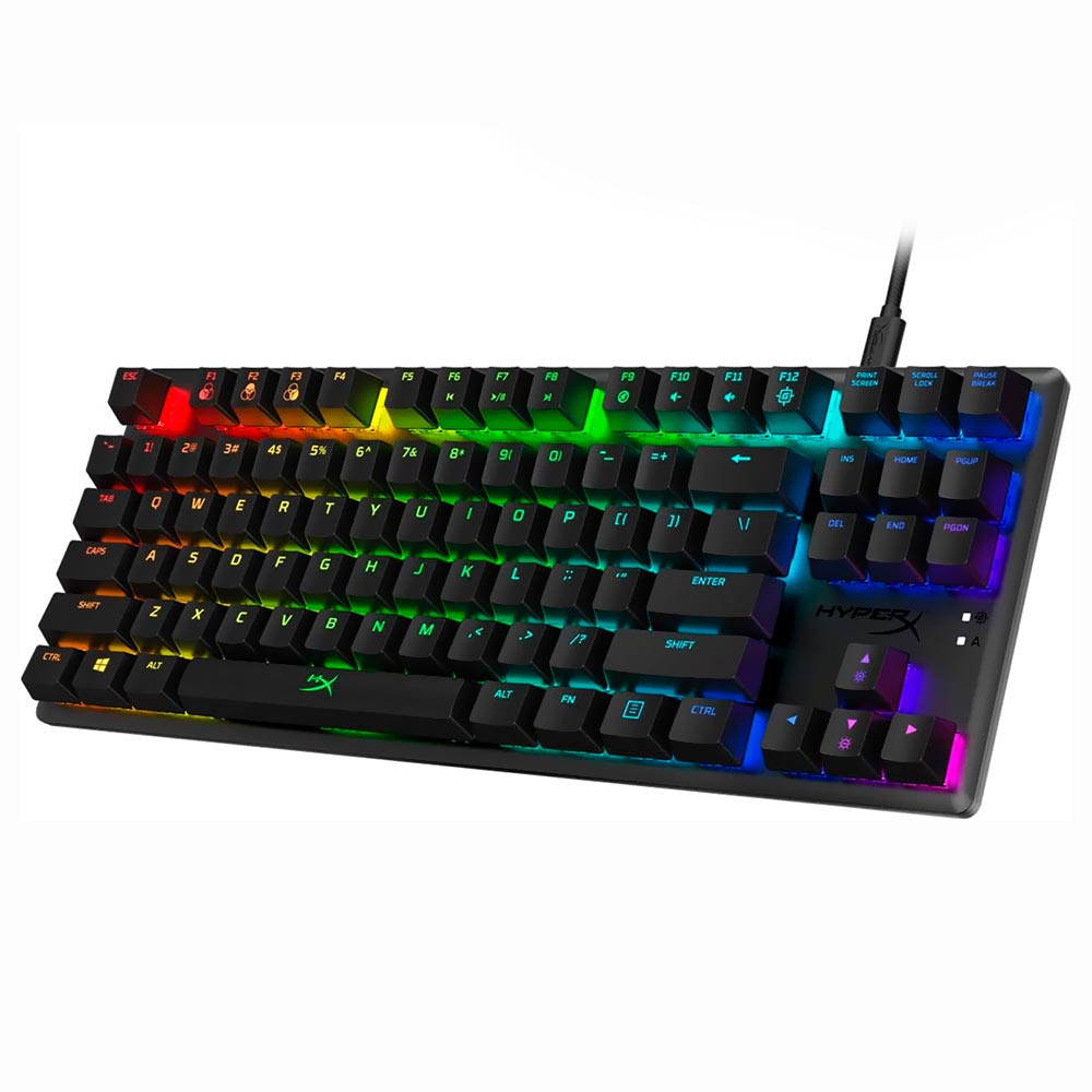 Teclado Gamer Mecânico Hyperx Alloy Origins Core USB / RGB / Blue / Inglês - Preto (4P5P2AA#ABA)