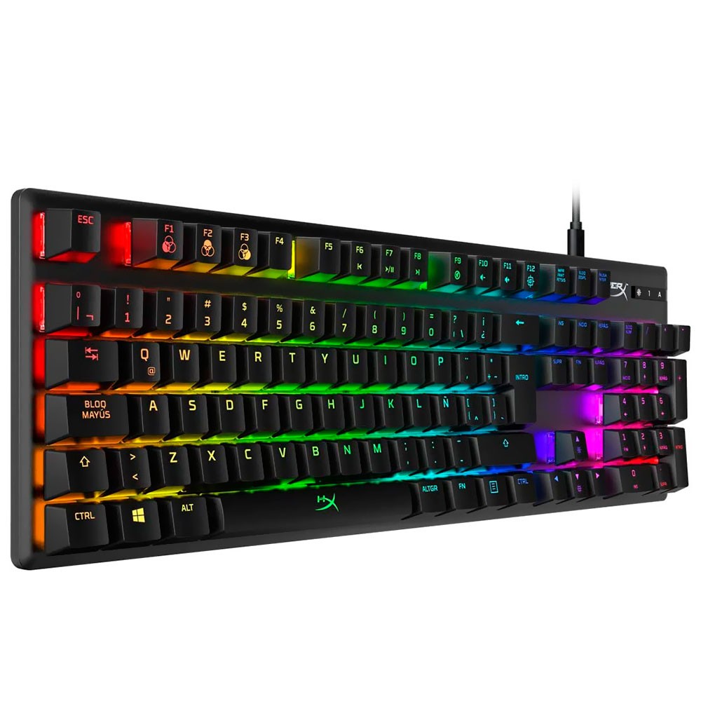 Teclado Gamer Mecânico Hyperx Alloy Origins USB / RGB / Espanhol - Preto (HX-KB6BLX-LA)
