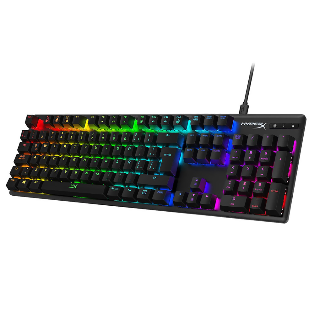Teclado Gamer Mecânico Hyperx Alloy USB / RGB / Espanhol - Preto (HX-KB6RDX-LA)