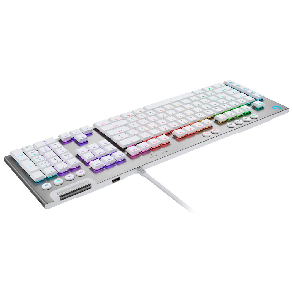 Teclado Gamer Mecânico Logitech G815 GL Tactile USB / RGB / Inglês - Branco / Cinza (920-011354)