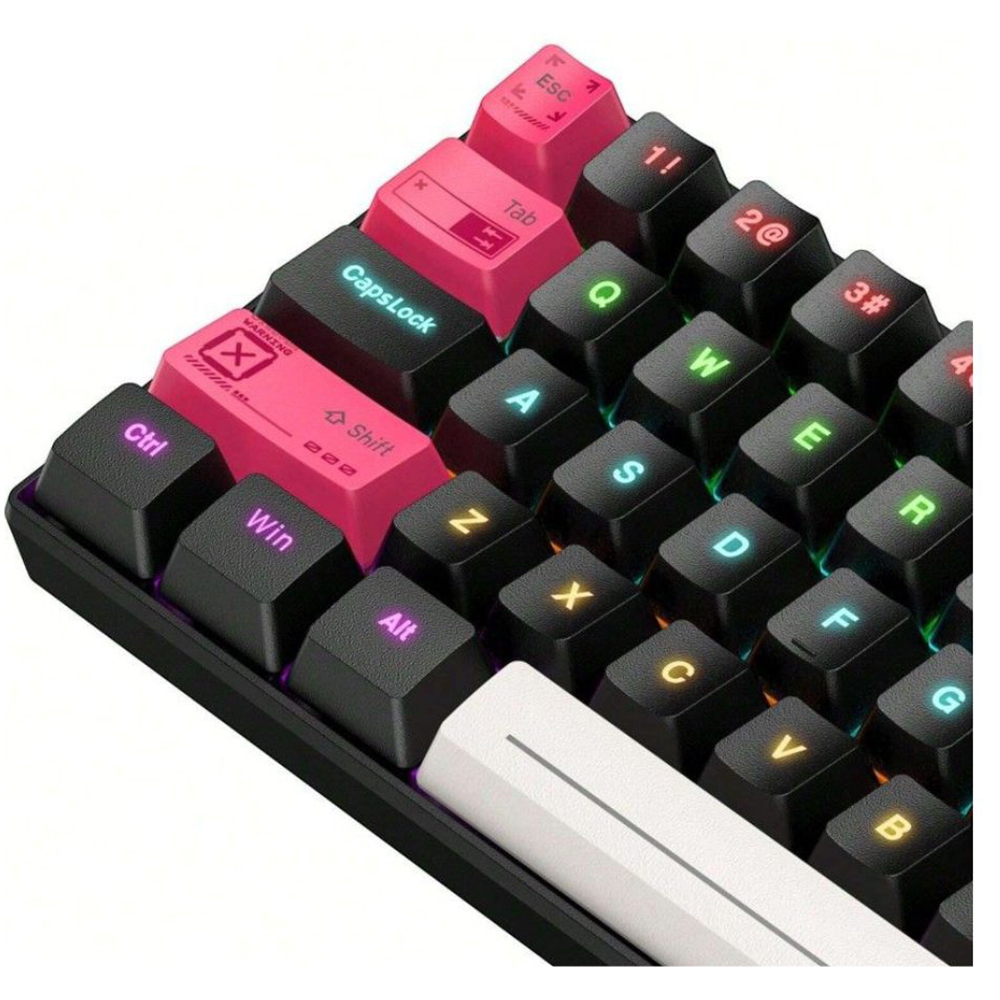 Teclado Gamer Mecânico Onikuma G55 Mini USB / RGB / Tea / Inglês - Preto