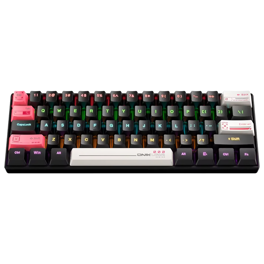 Teclado Gamer Mecânico Onikuma G55 Mini USB / RGB / Tea / Inglês - Preto