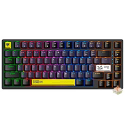 Teclado Gamer Mecânico Onikuma G58 USB / RGB / Tea / Inglês - Preto