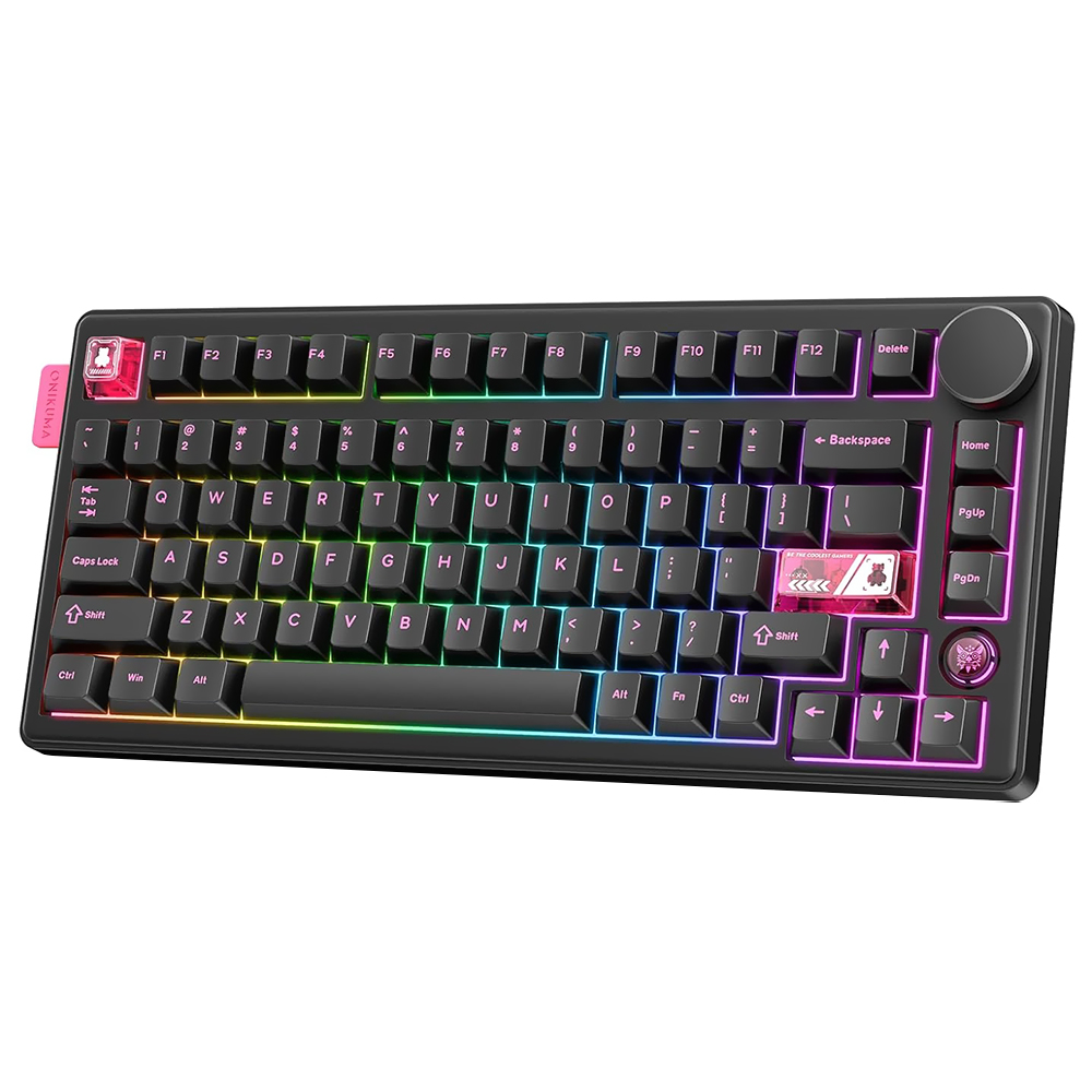 Teclado Gamer Mecânico Onikuma MT706 Wireless / RGB / Inglês - Preto