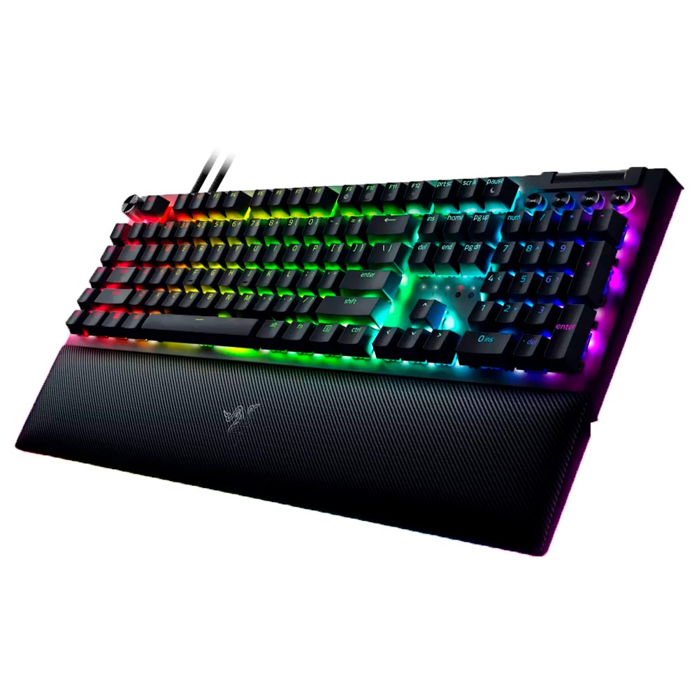 Teclado Gamer Mecânico Razer Blackwidow V4 Pro USB / RGB / Yellow / Inglês - Preto (RZ03-04681900-R3U1)