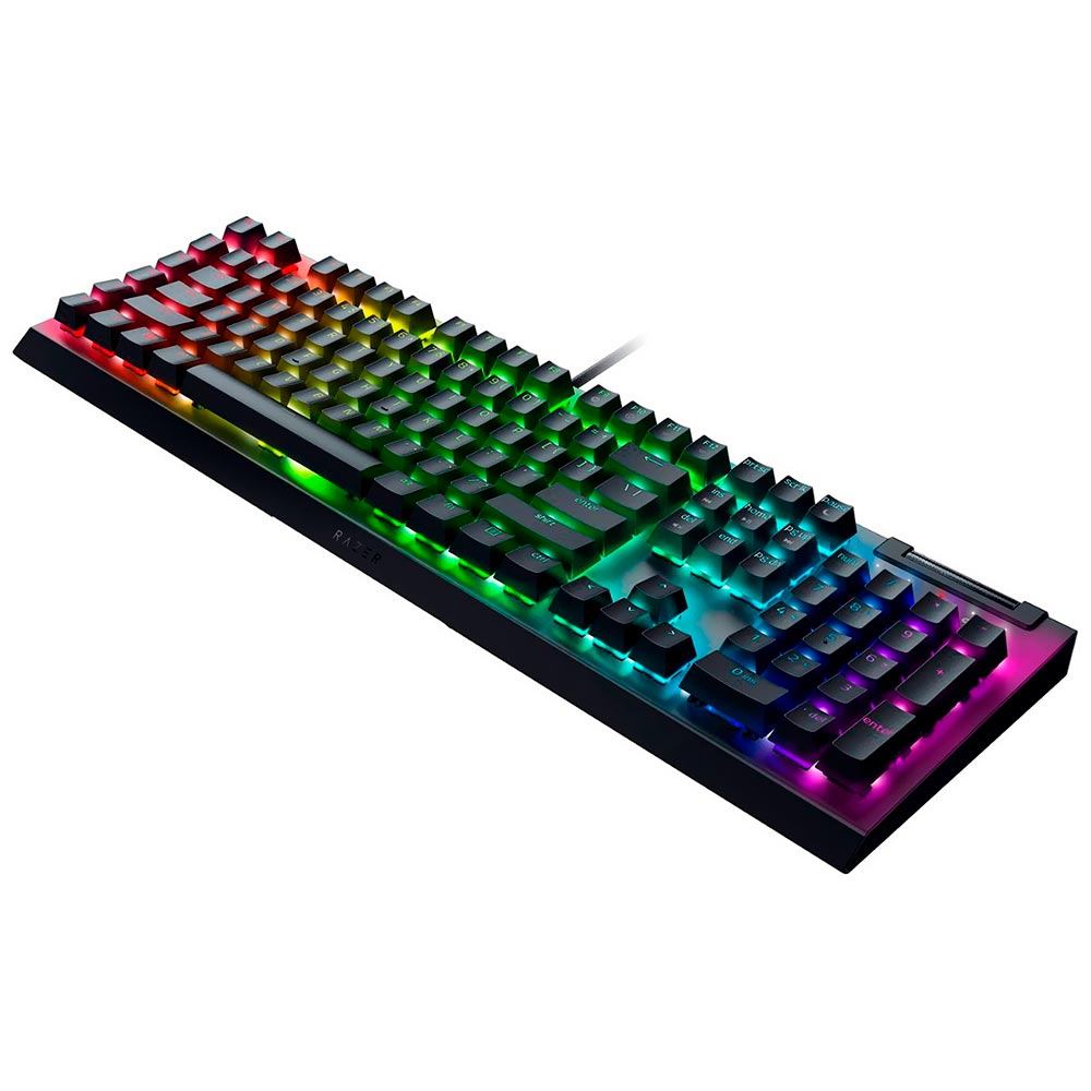 Teclado Gamer Mecânico Razer Blackwidow V4 X USB / RGB / Inglês - Preto (RZ03-04700200-R3U1)