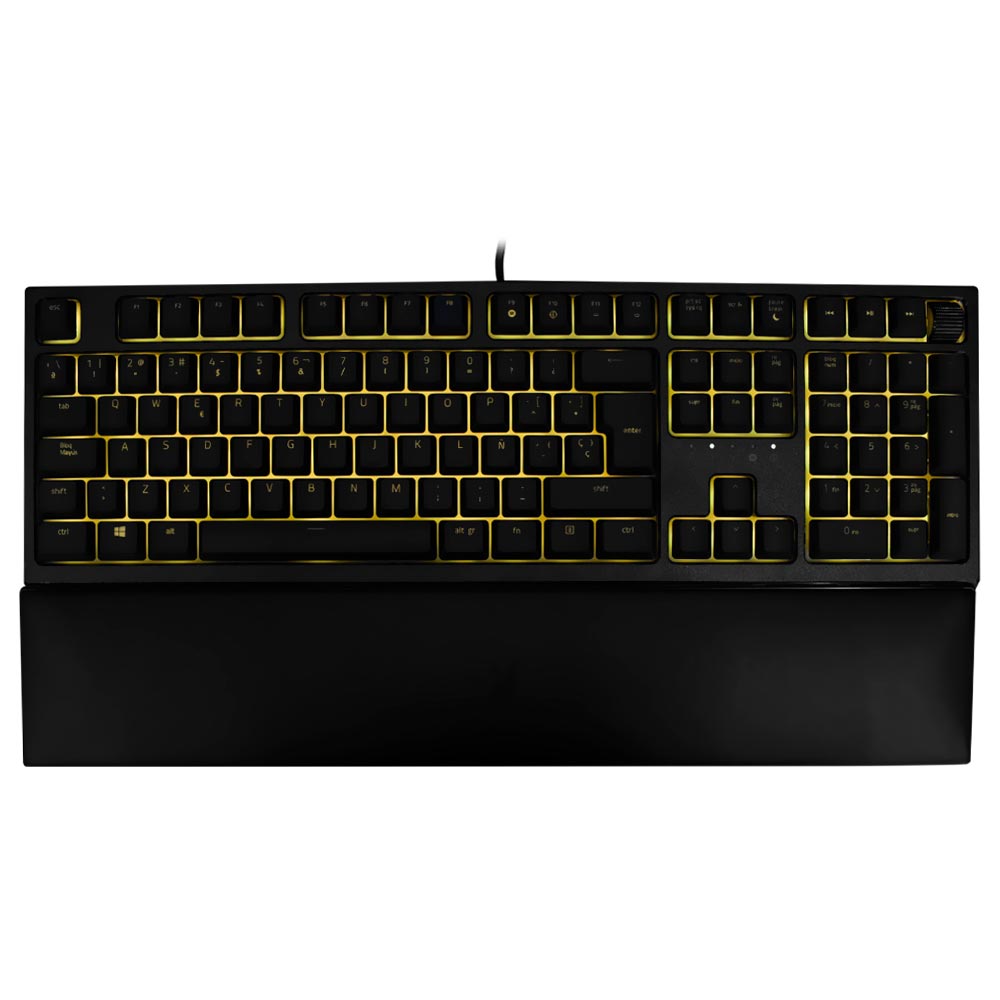 Teclado Gamer Mecânico Razer Ornata V2 Mecha-Membrane USB / RGB / Espanhol - Preto (RZ03-03381000-R311)