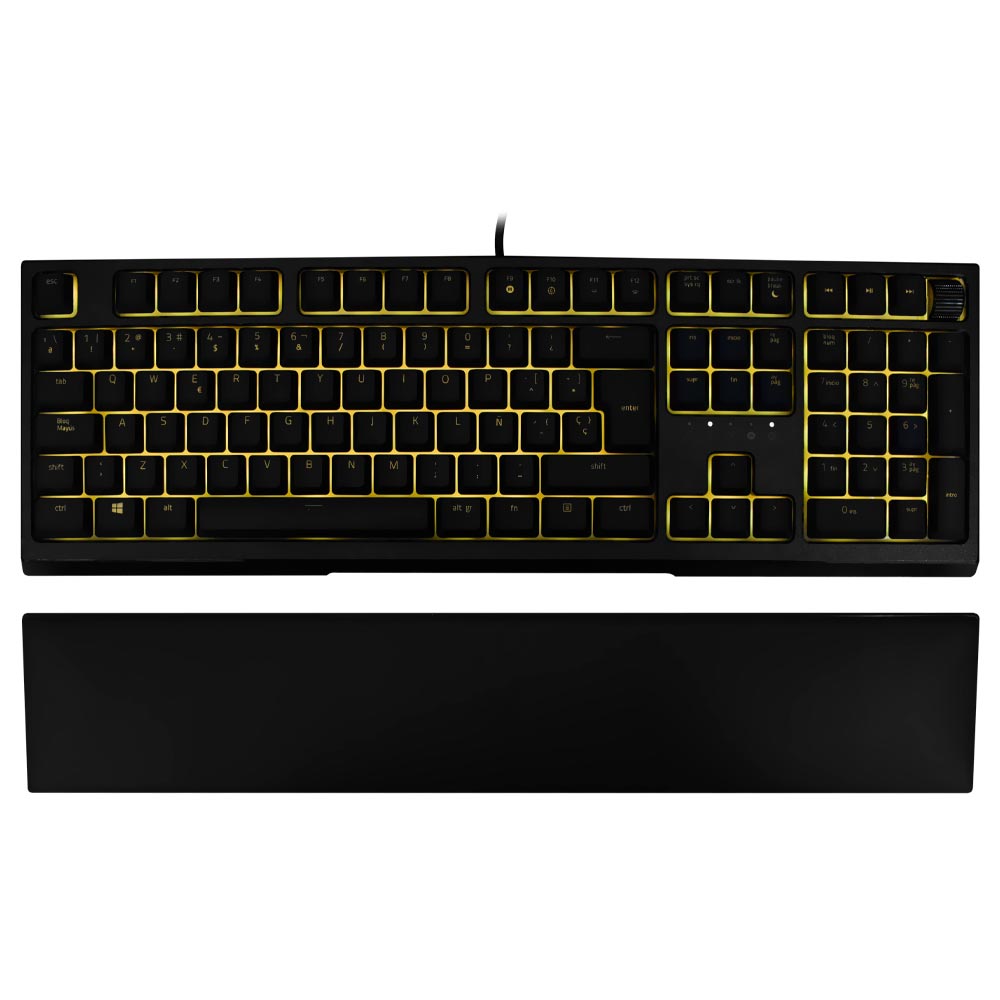 Teclado Gamer Mecânico Razer Ornata V2 Mecha-Membrane USB / RGB / Espanhol - Preto (RZ03-03381000-R311)