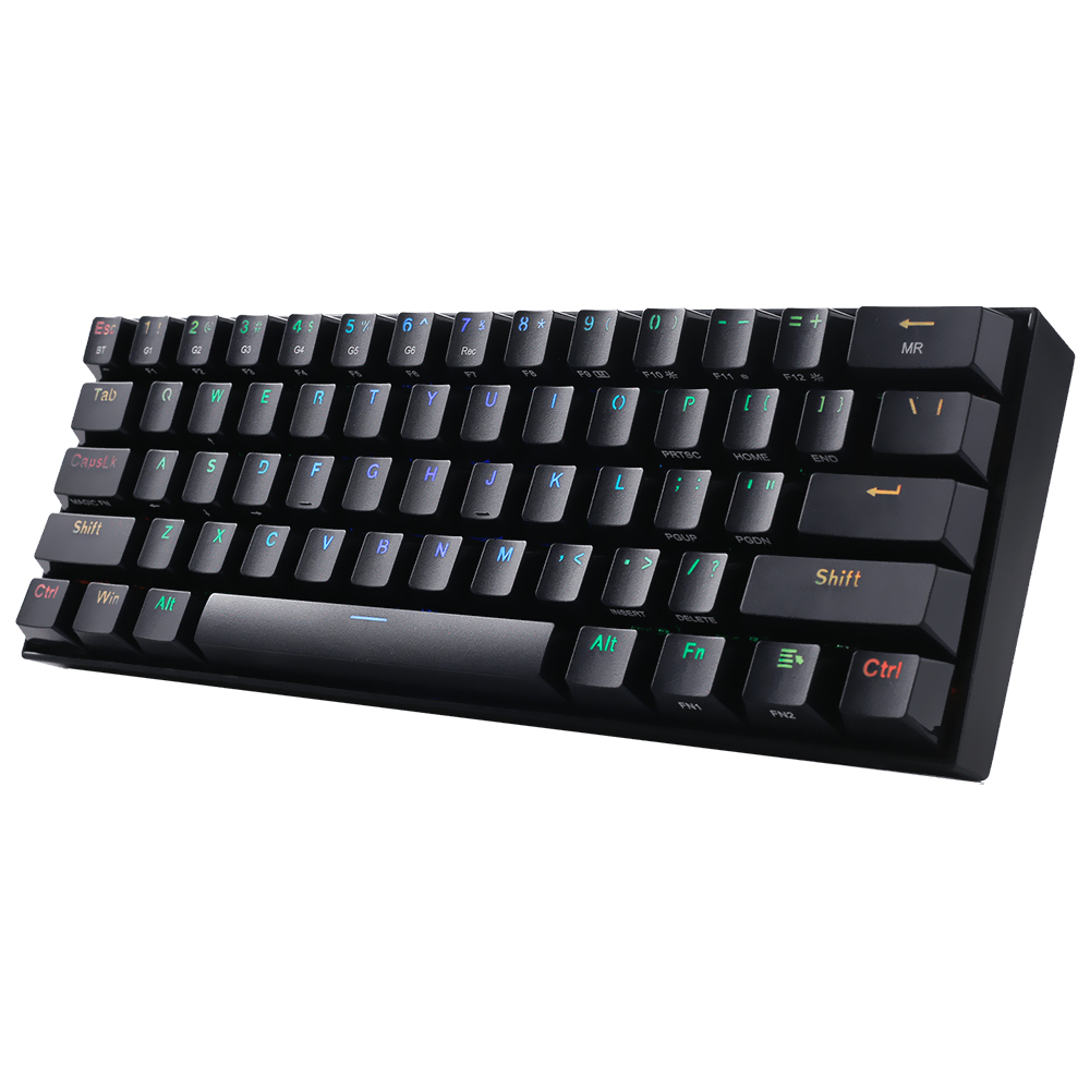 Teclado Gamer Mecânico Redragon K530RGB-PRO Draconic Pro Wireless / RGB / Red / Inglês - Preto
