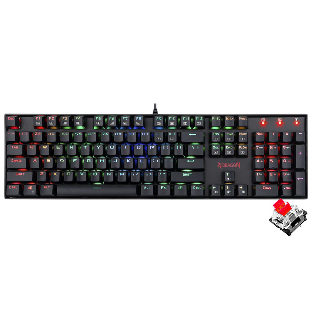 Teclado Gamer Mecânico Redragon K551RGB-1 Mitra USB / RGB / Espanhol - Preto