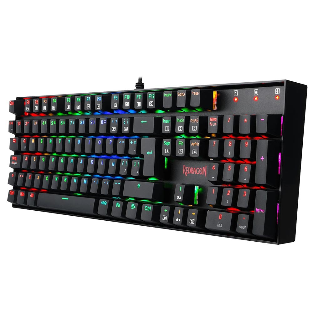 Teclado Gamer Mecânico Redragon K551RGB-1 Mitra USB / RGB / Inglês - Preto
