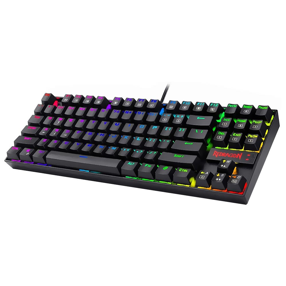 Teclado Gamer Mecânico Redragon K552RGB-1 Kumara USB / RGB / Inglês - Preto