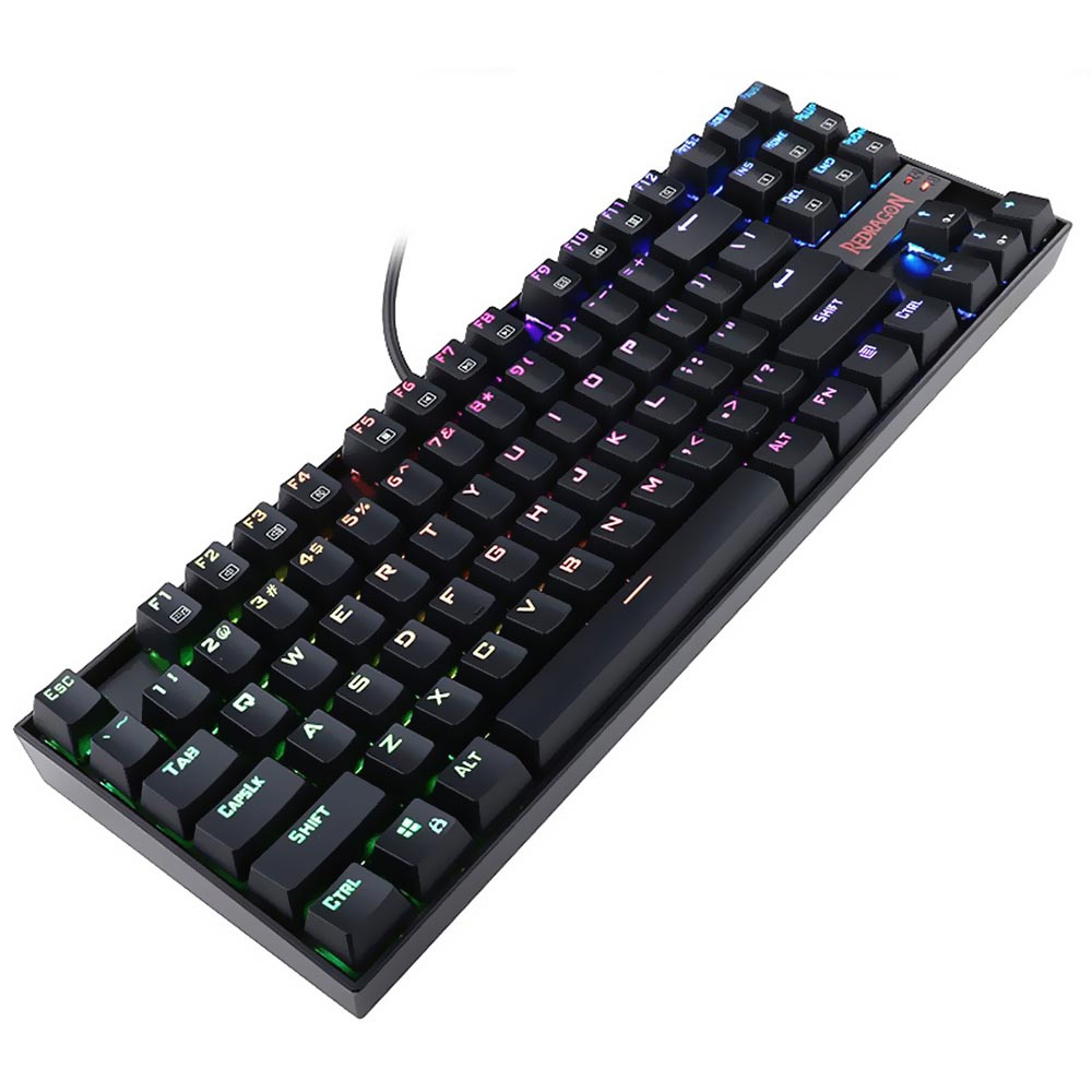 Teclado Gamer Mecânico Redragon K552RGB-1 Kumara USB / RGB / RED / Inglês - Preto