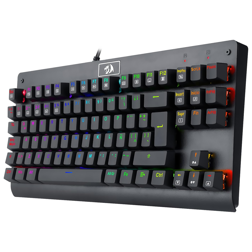 Teclado Gamer Mecânico Redragon K568RGB-1 Dark Avenger USB / RGB / Espanhol - Preto