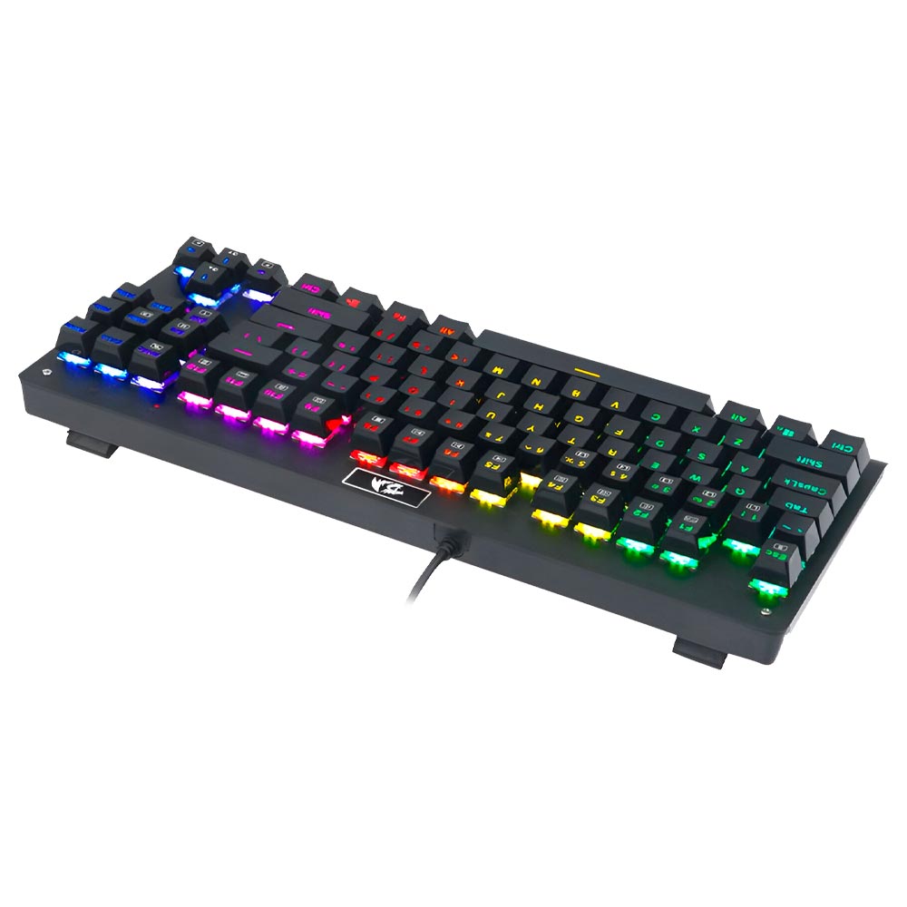 Teclado Gamer Mecânico Redragon K568RGB-1 Dark Avenger USB / RGB / Inglês - Preto