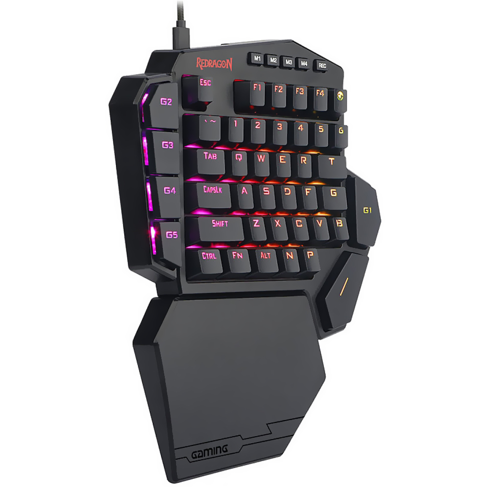 Teclado Gamer Mecânico Redragon K585RGB Diti USB / RGB / Blue / Inglês - Preto