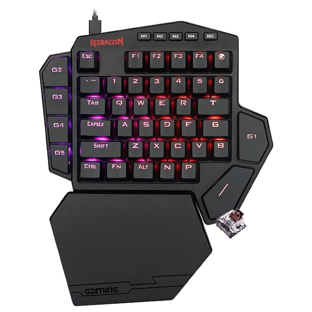 Teclado Gamer Mecânico Redragon K585RGB Diti USB / RGB - Preto