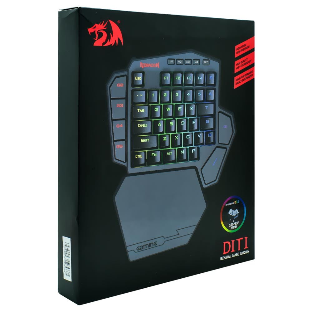 Teclado Gamer Mecânico Redragon K585RGB Diti USB / RGB - Preto