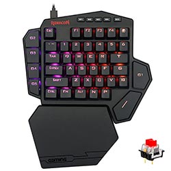 Teclado Gamer Mecânico Redragon K585RGB Diti USB / RGB / Red / Inglês - Preto