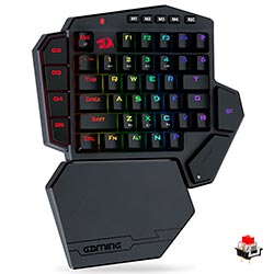 Teclado Gamer Mecânico Redragon K585RGB-PRO Diti Pro Wireless / RGB / Red / Inglês - Preto
