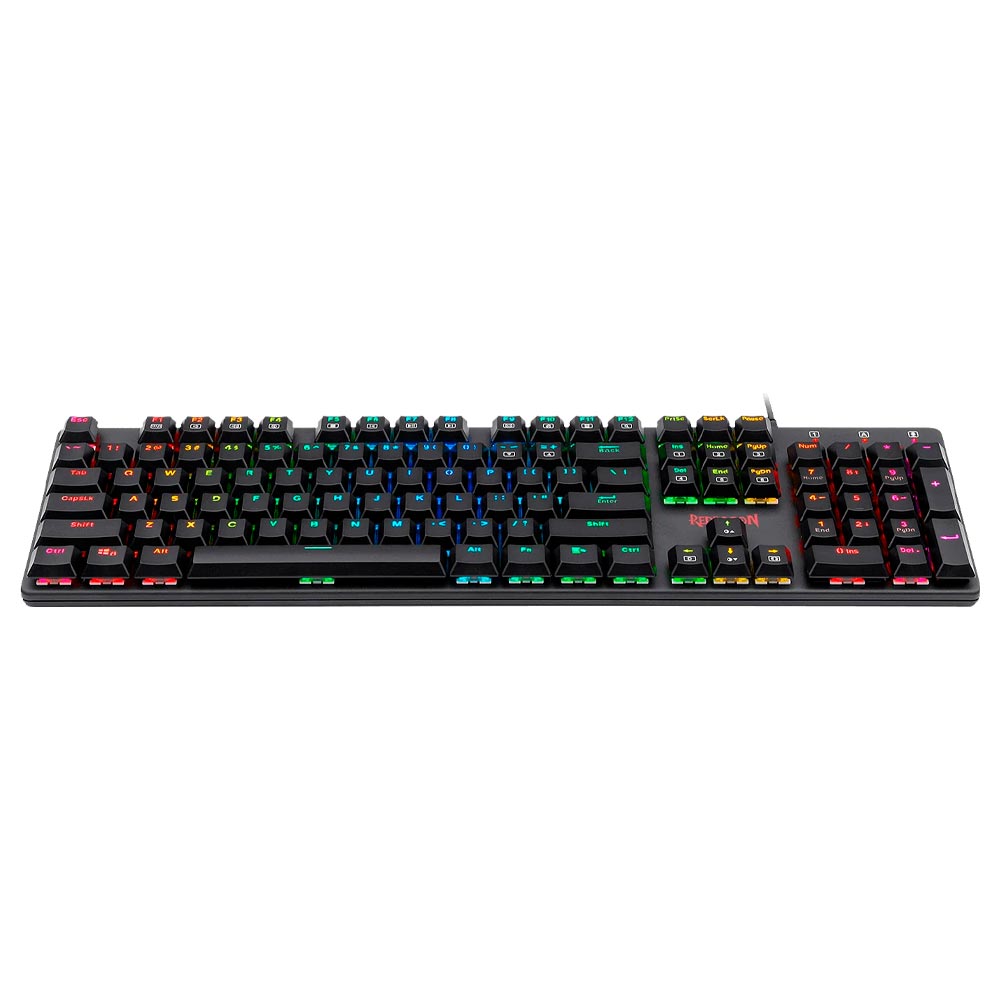 Teclado Gamer Mecânico Redragon K589RGB Shrapnel USB / RGB / RED / Inglês - Preto