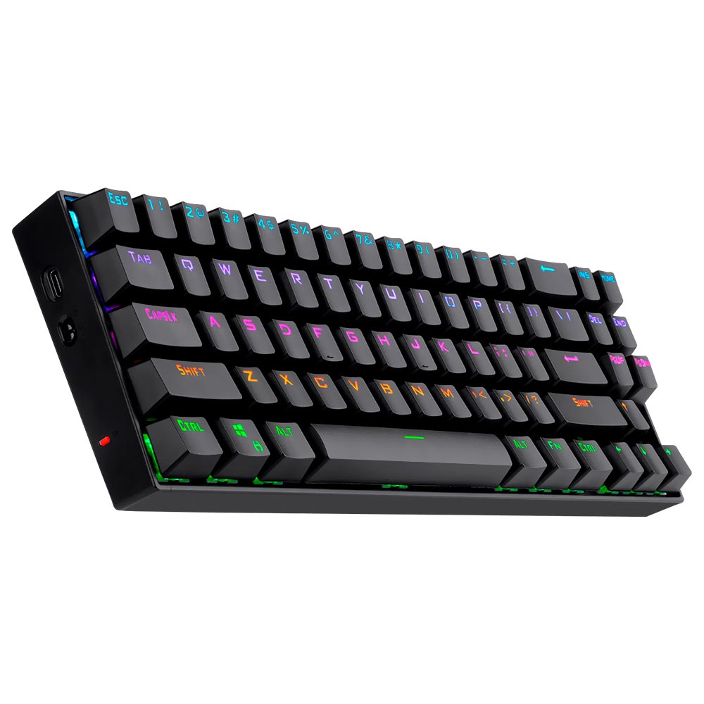 Teclado Gamer Mecânico Redragon K599-KRS Deimos Wireless / RED / Inglês - Preto
