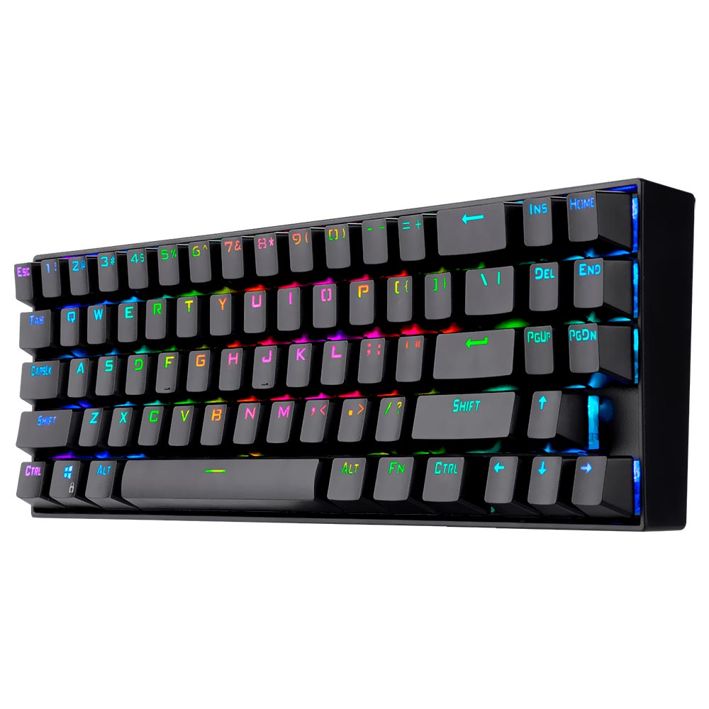 Teclado Gamer Mecânico Redragon K599-KRS Deimos Wireless / RED / Inglês - Preto