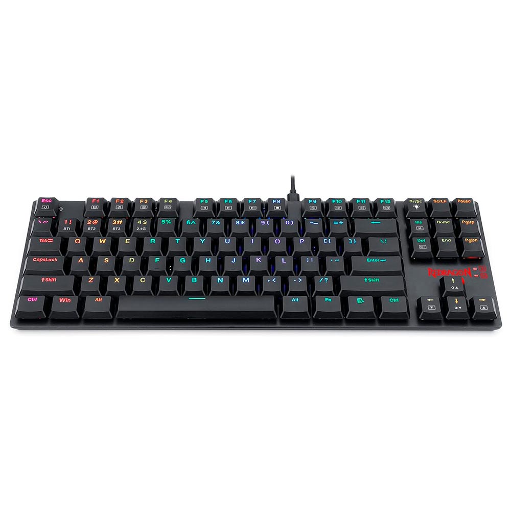 Teclado Gamer Mecânico Redragon K607P-KBS APS Pro Wireless / RGB / Blue / Inglês - Preto