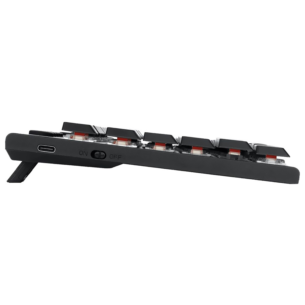Teclado Gamer Mecânico Redragon K618RGB-PRO Horus Wireless / RGB / RED / Inglês - Preto
