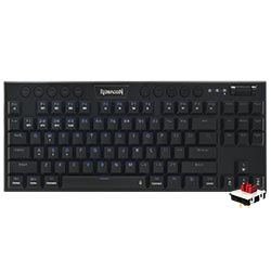 Teclado Gamer Mecânico Redragon K621RGB-PRO Horus Pro TKL Wireless / RED / Inglês - Preto