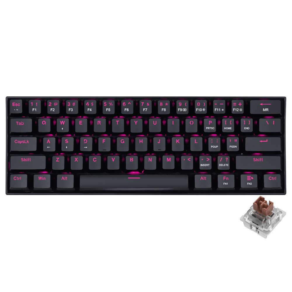 Teclado Gamer Mecânico Redragon K630 Dragonborn USB / Backlight / Inglês - Preto