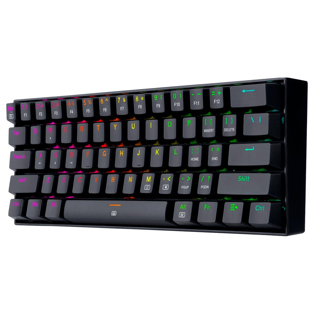 Teclado Gamer Mecânico Redragon K630RGB Dragonborn USB / RGB / Brown / Inglês - Preto