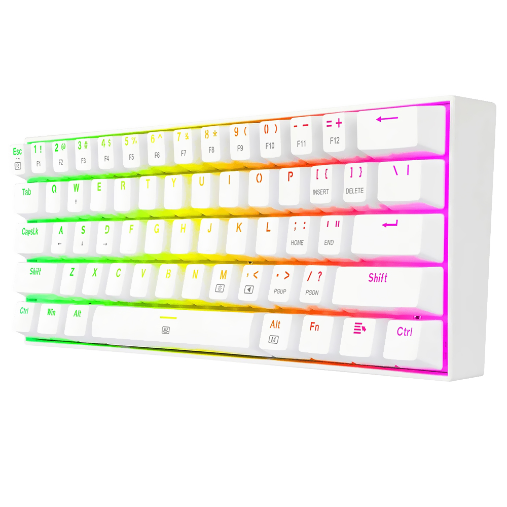 Teclado Gamer Mecânico Redragon K630W-RGB Dragonborn USB / RGB / Inglês - Branco