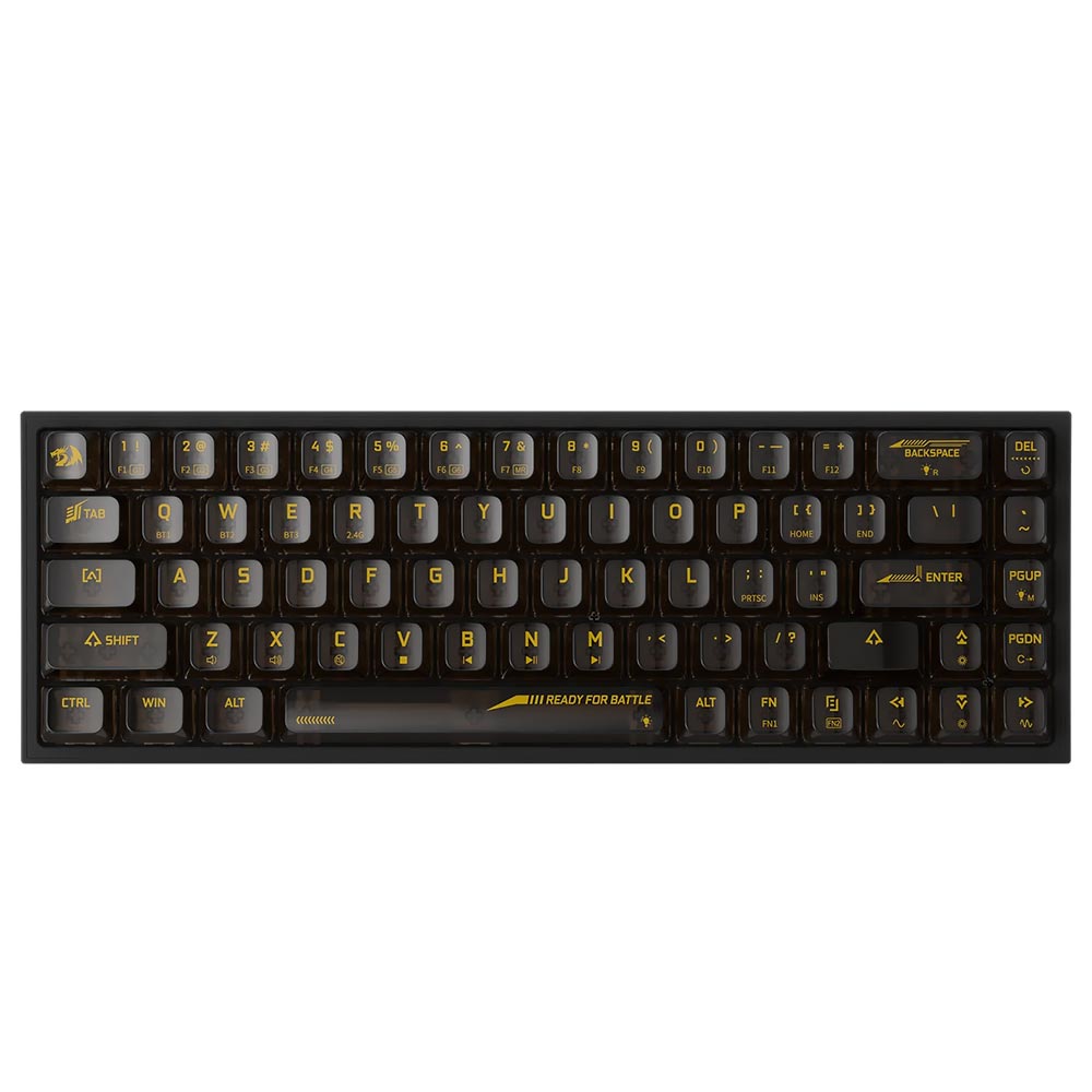 Teclado Gamer Mecânico Redragon K631CTB-RGB-PRO Castor Pro / Inglês - Preto Transparente