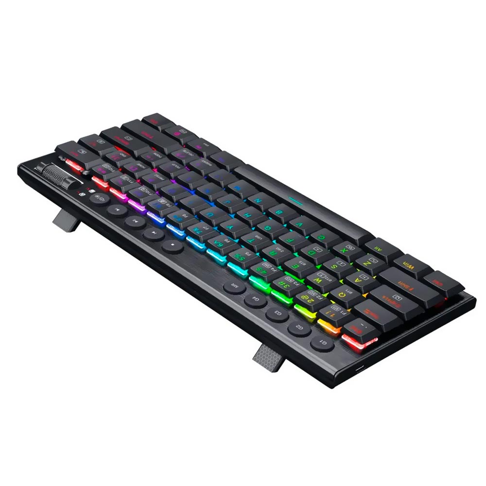 Teclado Gamer Mecânico Redragon K632-RGB Horus Mini USB / RGB / RED / Inglês - Preto