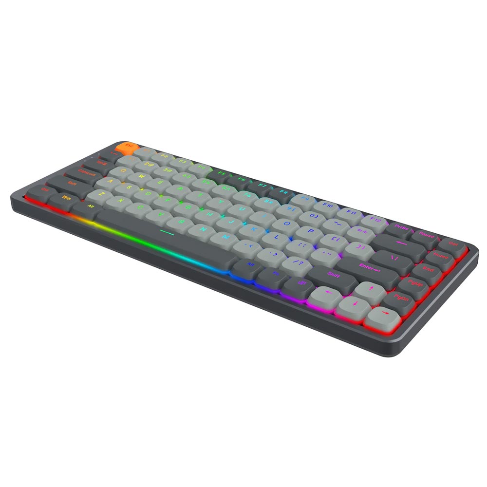 Teclado Gamer Mecânico Redragon K652GG-RGB-PRO Azure Wireless / RED / Inglês - Cinza