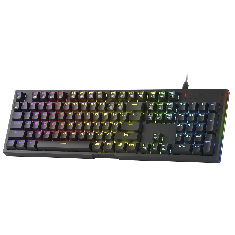 Teclado Gamer Mecânico Redragon K670-RGB Argo USB / RGB / RED / Inglês - Preto