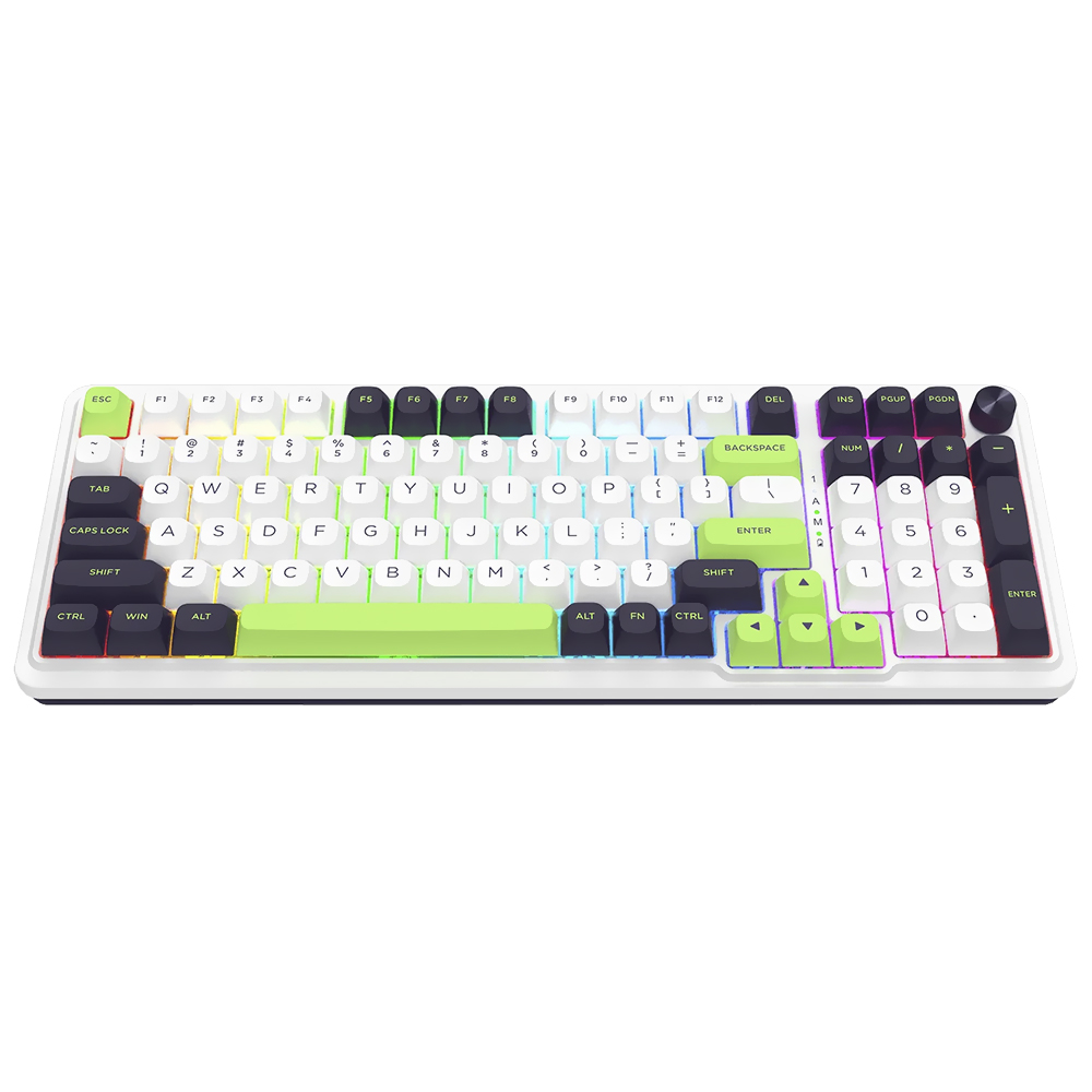 Teclado Gamer Mecânico Redragon K686WBG-RGB-MAX Eisa Max Wireless / RGB / Inglês - Branco