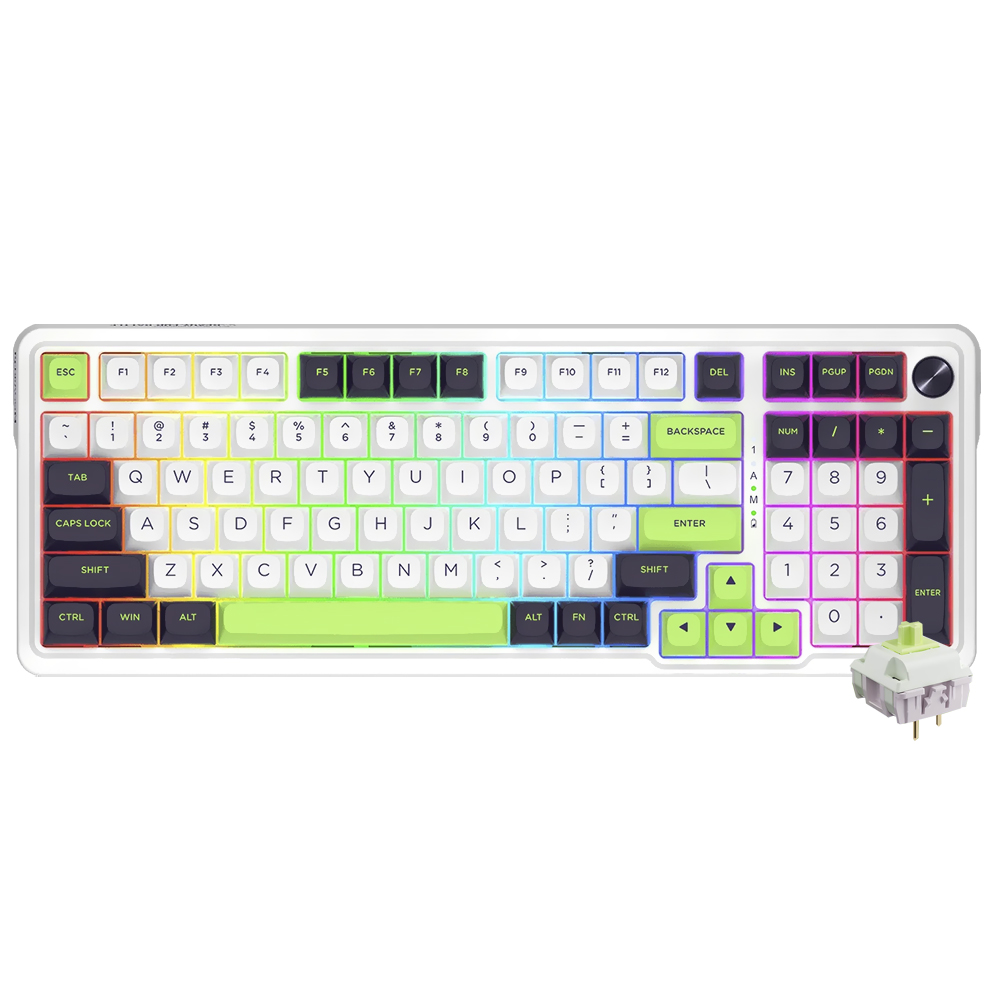 Teclado Gamer Mecanico Redragon K686WBG-RGB-MAX Eisa Max Wireless / RGB / Ingles - Branco