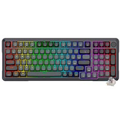 Teclado Gamer Mecânico Redragon K688GB-RGB-PRO Bragi Pro Wireless / RGB / Inglês - Preto
