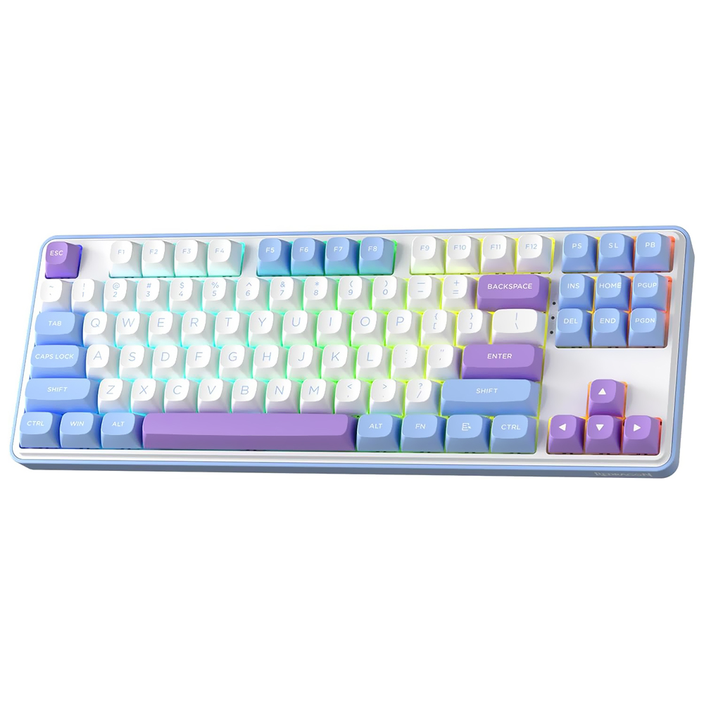 Teclado Gamer Mecânico Redragon K707WBP-RGB-PRO Star Blade Pro Wireless / RGB / Green / Inglês - Azul / Branco
