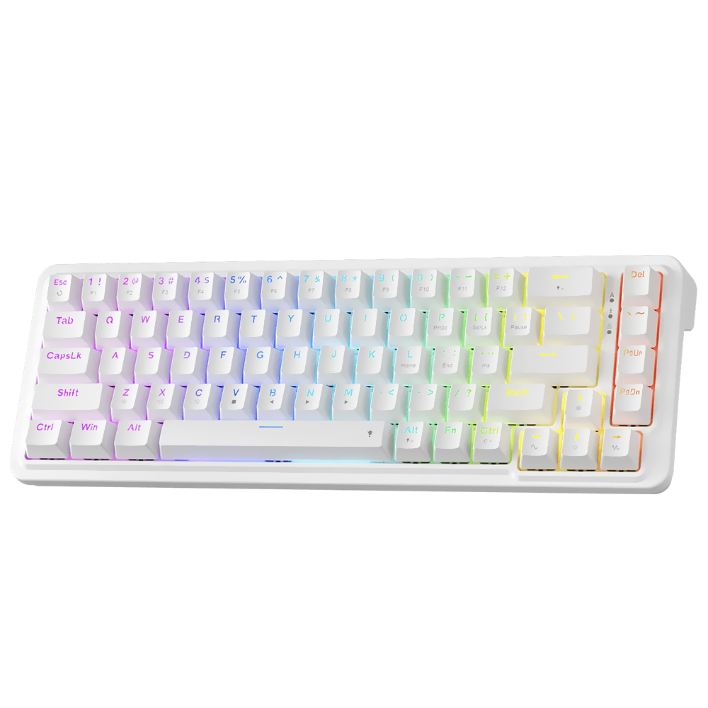 Teclado Gamer Mecânico Redragon K709W-RGB Nova USB / RGB / Inglês - Branco