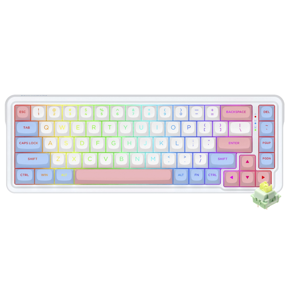 Teclado Gamer Mecanico Redragon K709WBP-RGB-PRO Nova Pro USB / RGB / Ingles - Branco
