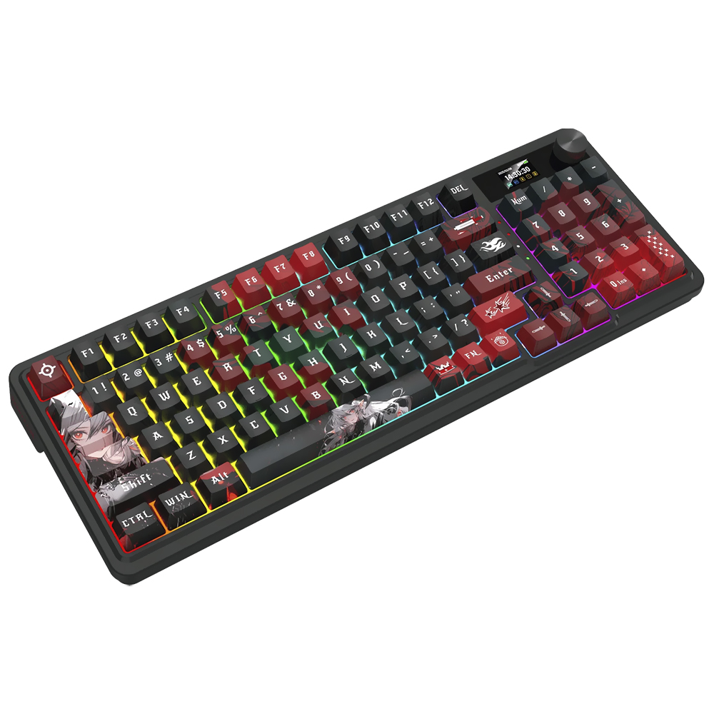 Teclado Gamer Mecânico Redragon K719AK-RGB-PRO Artemis Pro Wireless / RGB / Inglês - Preto