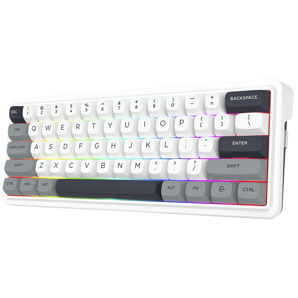 Teclado Gamer Mecânico Redragon K722WGP-RGB-PRO Ironguard USB / RGB / Inglês - Branco
