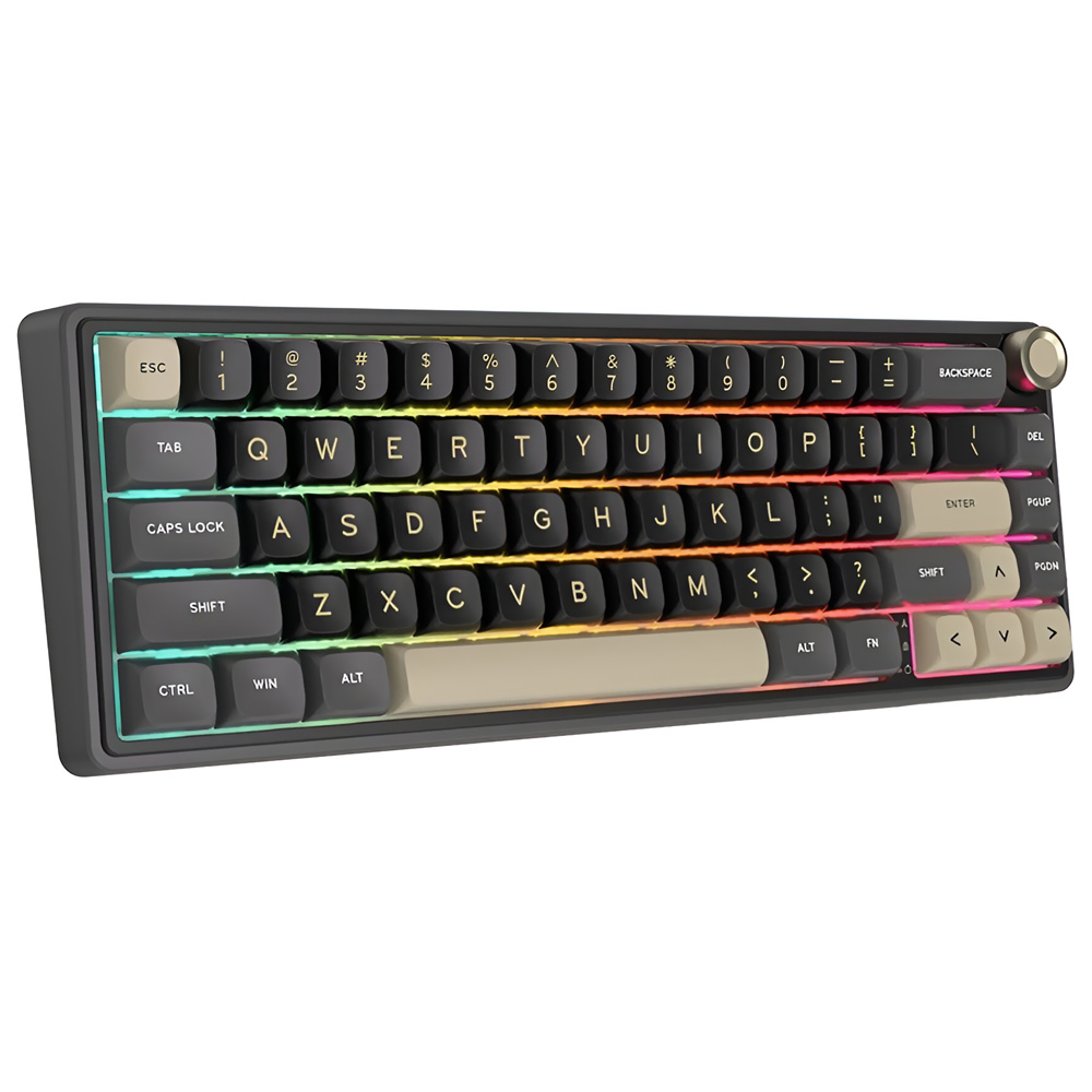 Teclado Gamer Mecânico Royal Kludge RK65 USB / RGB / Chartreuse / Inglês - Phantom