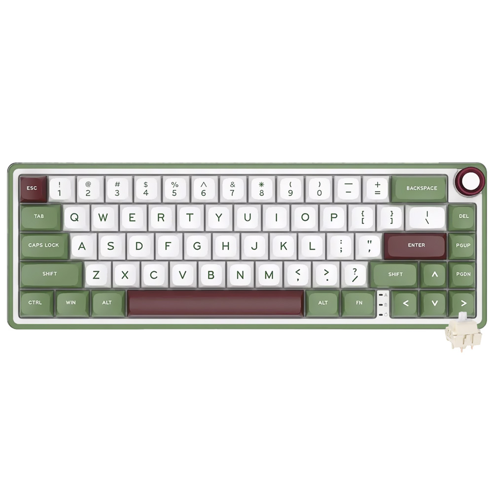 Teclado Gamer Mecânico Royal Kludge RK65 USB / RGB / Chartreuse / Inglês - Verde Sand