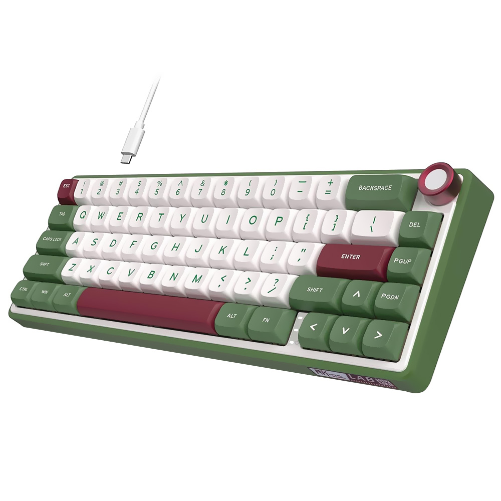 Teclado Gamer Mecânico Royal Kludge RK65 USB / RGB / Chartreuse / Inglês - Verde Sand