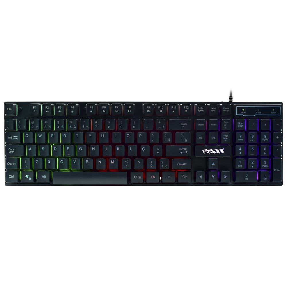 Teclado Gamer Mecânico Satellite AK-881 USB / RGB / Português - Preto